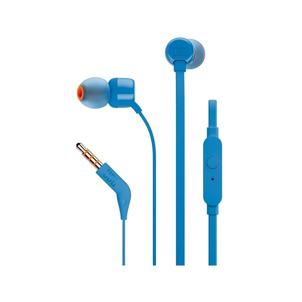 JIBGO - จิ๊บโก จำหน่ายสินค้าหลากหลาย และคุณภาพดี | HEADPHONE (หูฟัง) JBL IN-EAR WITH MIC. T110 BLUE
